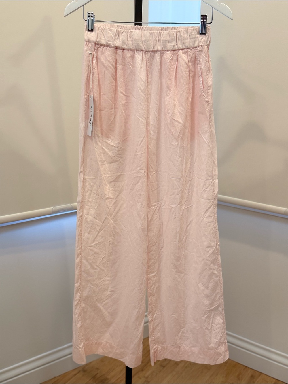 Stateside Voile Wide Leg Trousers - Pale Pink